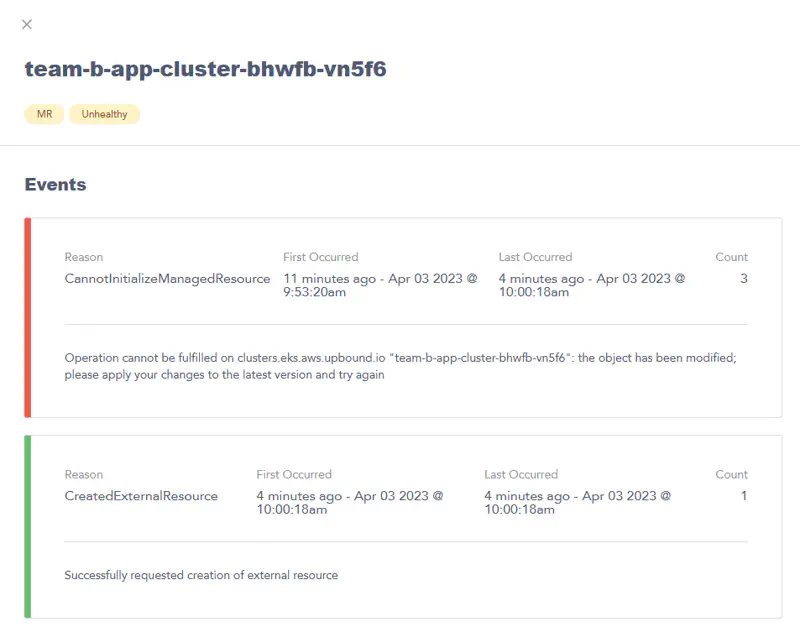 Use control plane explorer view to view status for a sibling MR